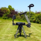Image of Idleback Premier Combo Chair with Arm & Butt Rest - Saddle Seat - Black