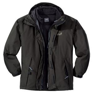 Image of Jack Wolfskin Iceland 3 in 1 Jacket - Mens - Olive Brown