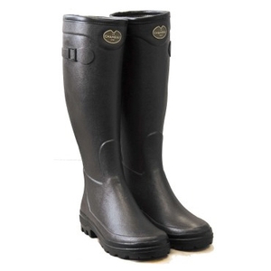 Image of Le Chameau Country Lady Fourree Wellington Boots (Women's) - Black