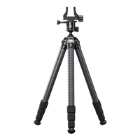 Leofoto SA Series SA-364C 10 Layer Carbon Tripod with MK-40 40mm Ballhead w/3 Way Locking and GS-3 Weapon Clamp