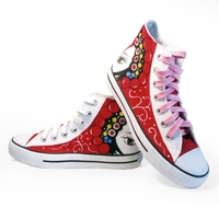 Image of Libao HP Hand Painted Mid-Upper Baseball Boots