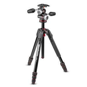 Image of Manfrotto MK190GOA4-3WX 190 Go! MS Aluminium 4 Section Tripod Kit With XPRO 3-Way Head