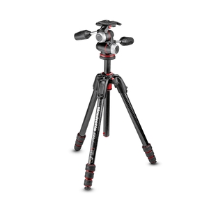 Image of Manfrotto MK190GOC4-3WX 190 Go! MS Carbon Fibre 4 Section Tripod Kit With XPRO 3-Way Head
