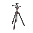 Image of Manfrotto MK190GOC4-3WX 190 Go! MS Carbon Fibre 4 Section Tripod Kit With XPRO 3-Way Head