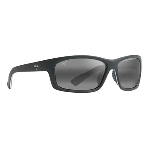 Image of Maui Jim Kanaio Coast Polarised Sunglasses - Matte Soft Black with White and Blue/Neutral Grey