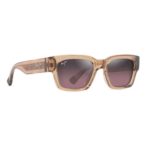 Image of Maui Jim Kenui Sunglasses - Shiny Trans Light Tan Frame/Maui Rose Lens