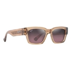Image of Maui Jim Kenui Sunglasses - Shiny Trans Light Tan Frame/Maui Rose Lens