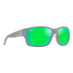 Image of Maui Jim Mangroves Polarised Sunglasses - Matte Dark with Light Grey Interior/MAUI Green