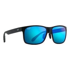 Image of Maui Jim Red Sands Polarised Sunglasses - Matte Black/Blue Hawaii