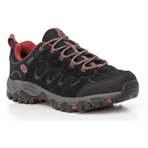 Image of Merrell Ridgepass GTX Walking Shoes (Men's) - Black/Red Ochre
