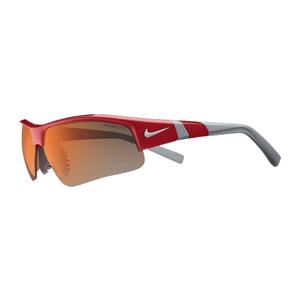 Image of Nike Show X2 Pro Men's Sunglasses - Varsity Red-Platinum / Orange Flash-Grey