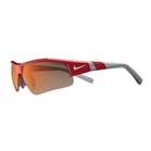 Image of Nike Show X2 Pro Men's Sunglasses - Varsity Red-Platinum / Orange Flash-Grey
