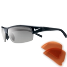 Image of Nike Show-X2 Men's Sunglasses - Black / Grey and Orange Blaze