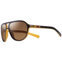 Image of Nike Vintage 72 Men's Sunglasses - Metallic Grey,Yellow / Brown with Bronze Flash