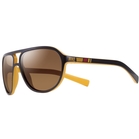 Image of Nike Vintage 72 Men's Sunglasses - Metallic Grey,Yellow / Brown with Bronze Flash