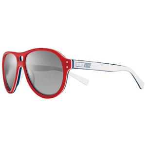 Image of Nike Vintage 81 Men's Sunglasses - Red, White / Grey with Silver Mirror