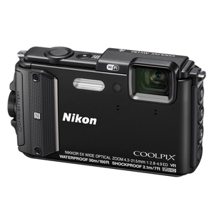 Image of Nikon AW130 16MP Waterproof Compact Camera - Black