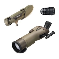 Image of Nikon Nikon RAIII WP 65 Angled Spotting Scope - Green inc 16-48x Zoom Eyepiece and Stay-On Case