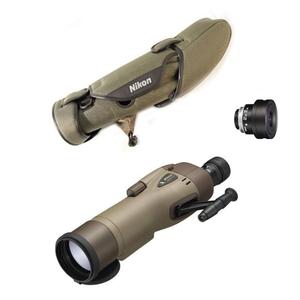 Image of Nikon RAIII WP 82mm Straight Spotting Scope - Green, 25x DS Eyepiece, Stay On Case
