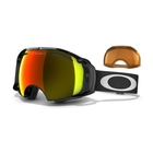 Image of Oakley Airbrake Snow Goggles - Jet Black / Fire Iridium, Persimmon