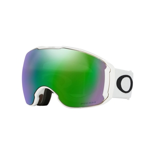 Image of Oakley Airbrake XL Ski Goggles - Polished White Frame/Prizm Jade Iridium & Prizm Sapphire Iridium Lenses