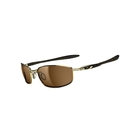 Image of Oakley Blender Men's Sunglasses - Polished Gold-Gold Ghost Text/ Dark Bronze