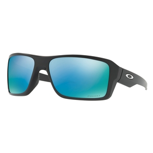 Image of Oakley Double Edge Prizm Deep Water Polarized Sunglasses - Matte Black/PRIZM Deep Water Polarized