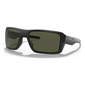 Image of Oakley Double Edge Sunglasses - Matte Black / Dark Grey Lens