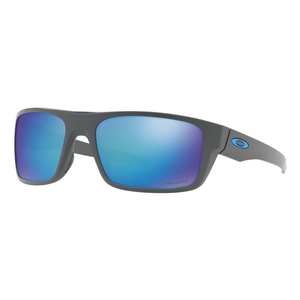 Image of Oakley Drop Point Prizm Polarised Sunglasses - Matte Dark Grey Frame/Prizm Sapphire Polarized Lens