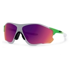 Image of Oakley EVZero Path Prizm Field/Chrome Iridium Sunglasses - Green Fade Frame/Prizm Road Lens