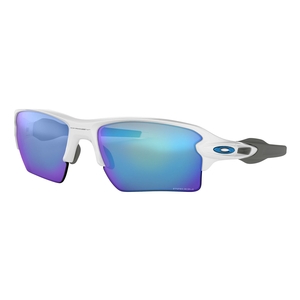 Image of Oakley Flak 2.0 XL Prizm Polarised Sunglasses - Polished White Frame/Prizm Sapphire Lens