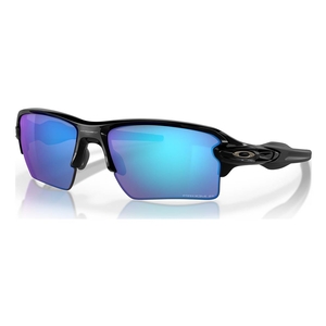 Image of Oakley Flak 2.0 XL Prizm Polarized Sunglasses - Polished Black Frame/Prizm Sapphire Polarized Lens