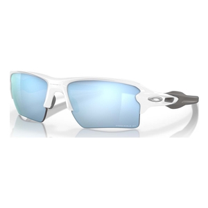 Image of Oakley Flak 2.0 XL Prizm Polarized Sunglasses - Polished White Frame/Prizm Deep Water Polarized Lens