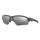Image of Oakley Flak Draft Sunglasses - Matte Dark Grey Frame/Black Iridium Lens