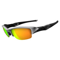 Image of Oakley Flak Jacket Sunglasses - Silver (Frame) / Fire Iridium (Lens)