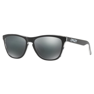 Image of Oakley Frogskins Men's Sunglasses - Eclipse Clear Frames/Black Iridium Lens