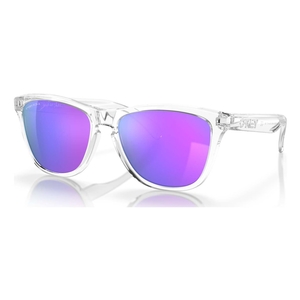 Image of Oakley Frogskins Prizm Sunglasses - Polished Clear Frame/PRIZM Violet Lens