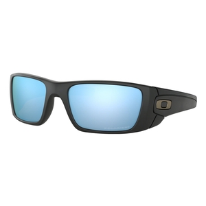 Image of Oakley Fuel Cell Polarized Sunglasses - Matte Black Frame/Prizm Deep Blue Polarized Lens