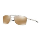 Image of Oakley Gauge 8 L Polarised Sunglasses - Polished Chrome/Tungsten Iridium Polarised