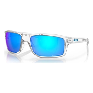 Image of Oakley Gibston Sunglasses - Polished Clear Frame / Prizm Sapphire Lens