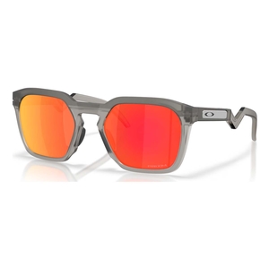Image of Oakley Hestn SQ Sunglasses - Matte Grey Smoke Frame / Prizm Ruby Lens