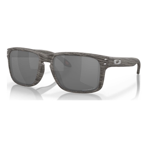 Image of Oakley Holbrook Prizm Polarized Sunglasses - Woodgrain Frame/Prizm Black Polarized Lens
