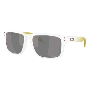 Image of Oakley Holbrook Prizm Polarized Sunglasses - Matte Clear Frame / Prizm Black Polarized Lens