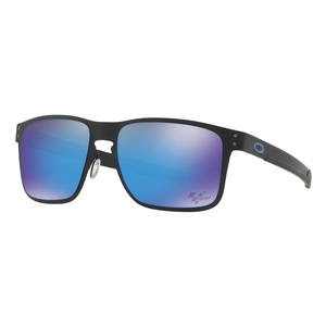Image of Oakley Holbrook Prizm Metal Sunglasses - Matte Black Frame/Prizm Sapphire Lens