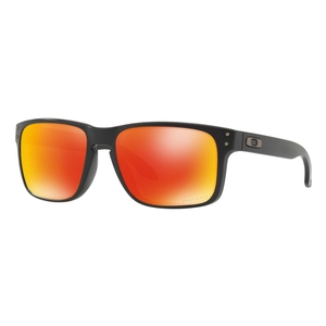Image of Oakley Holbrook Sunglasses - Matte Black Frame/Prizm Ruby Lens