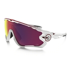 Image of Oakley Jawbreaker Prizm Road Tour De France Sunglasses - Polished White Frame / Prizm Road Lens