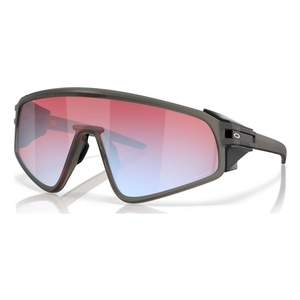 Image of Oakley Latch Panel Sunglasses - Matte Grey Smoke / Prizm Snow Sapphire Lens
