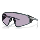 Image of Oakley Latch Panel Sunglasses - Crystal Black Frame / Prizm Slate Lens