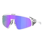 Image of Oakley Latch Panel Sunglasses - Matte Clear Frame / Prizm Violet Lens