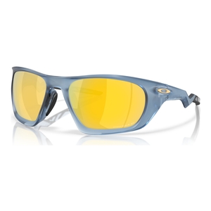 Image of Oakley Lateralis Polarized Sunglasses - Matte Transparent Abyss Frame / Prizm 24K Polarized Lenses